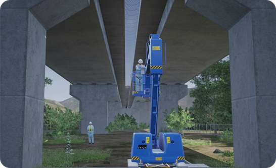 高所作業車「高架下」（転倒編）